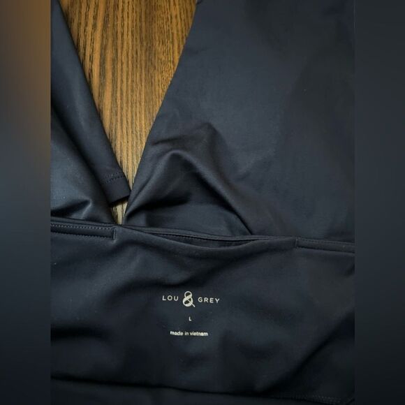 Lou & Grey athletic blue side stripe women’s large Yoga Pants - Picture 8 of 10